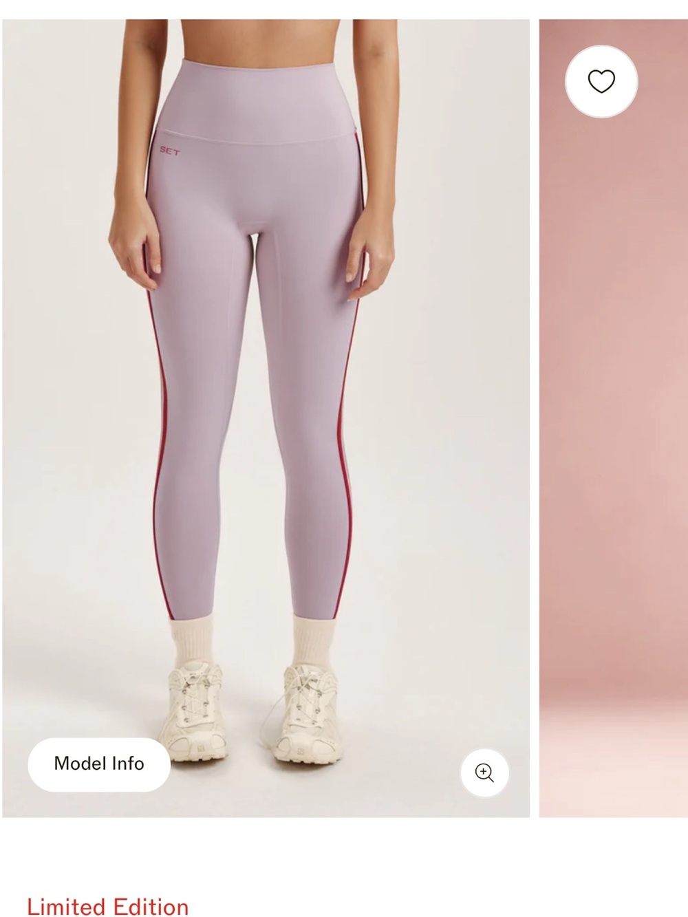 SET Active Sutton High-Waist Leggings with Red Stripe